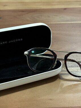 Marc Jacobs eyeglass frames – tortoise & metal, with case
